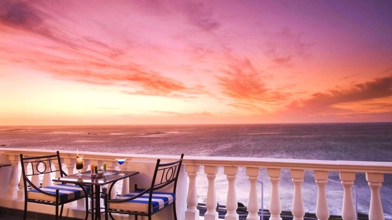 Sunset view over the Atlantic ocean