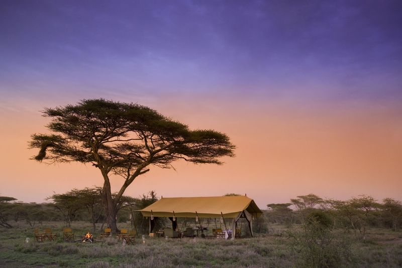 Luxuszelt in der Serengeti, die ideale Unterkunft für einen Romantikurlaub in Ostafrika