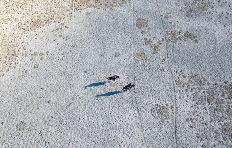 Horse riding in the Salt pans