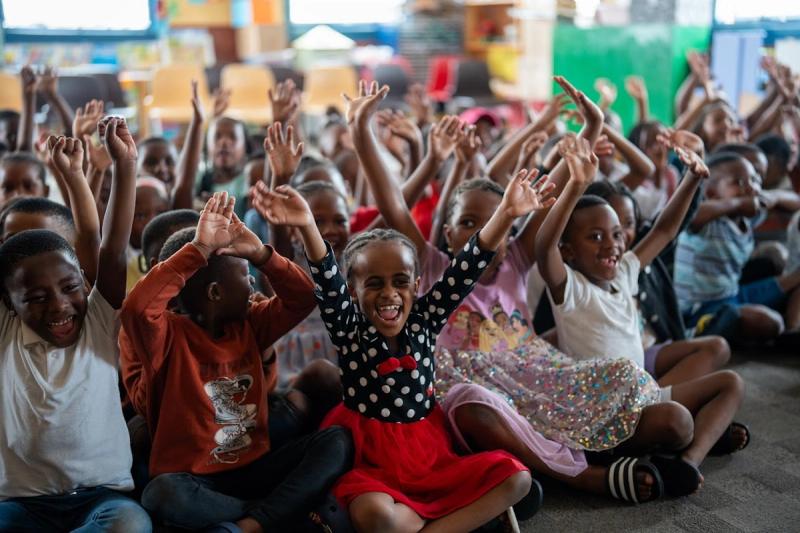 Kids at the Khumbulani Christmas party having lots of fun