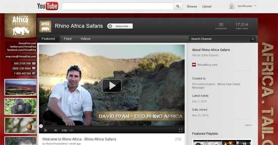 Rhino Africa Safaris YouTube Channel