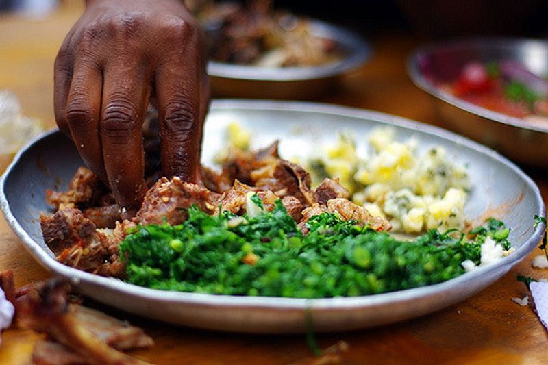 Try the Kenyan meal, nyama choma
