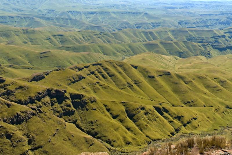 View of Maloti-Drakensberg Park near the Sani Pass in KwaZulu-Natal