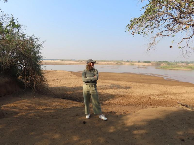 Janine Gous, a Rhino Africa consultant on safari in Gorongosa National Park