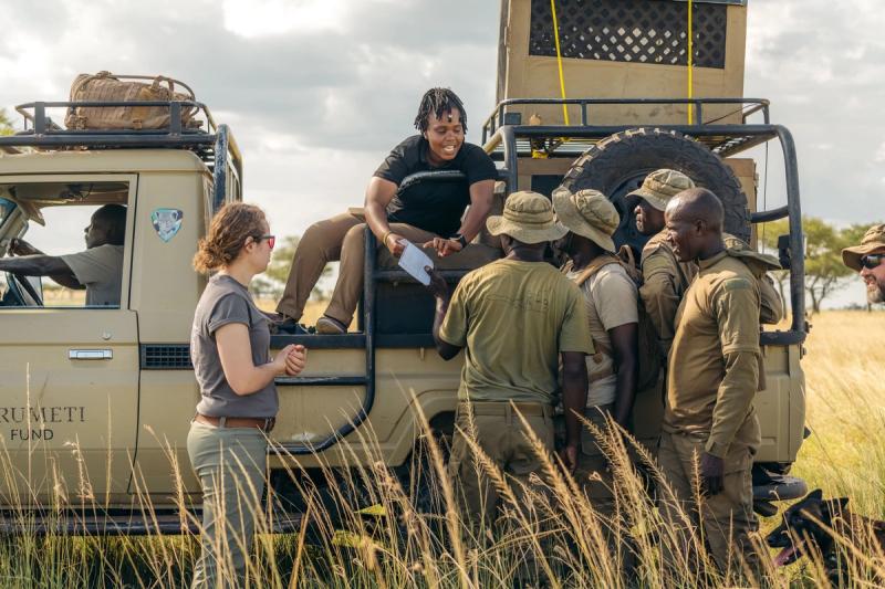 Grumeti Fund team working in the field on conservation initiatives
