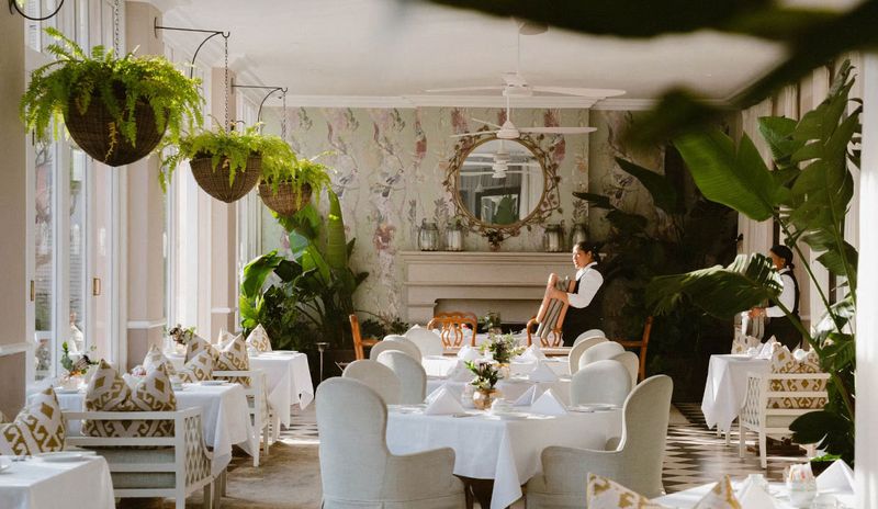 Afternoon tea at the verandah mount nelson