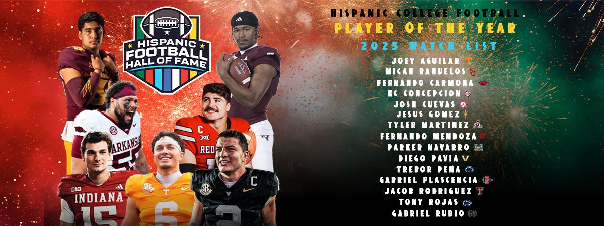 Cover Image for SE ANUNCIA LA LISTA DE VIGILANCIA DEL PREMIO AL JUGADOR DE FÚTBOL UNIVERSITARIO HISPANO DEL AÑO 2025