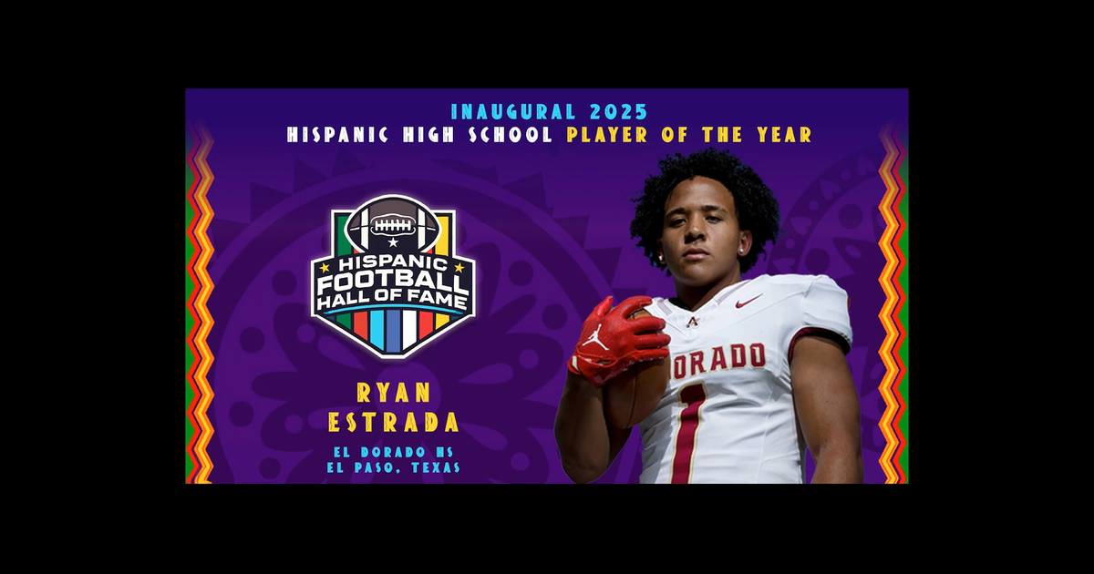 Cover Image for RYAN ESTRADA NAMED INAUGURAL 2025 HISPANIC FOOTBALL HALL OF FAME HIGH SCHOOL PLAYER OF THE YEAR