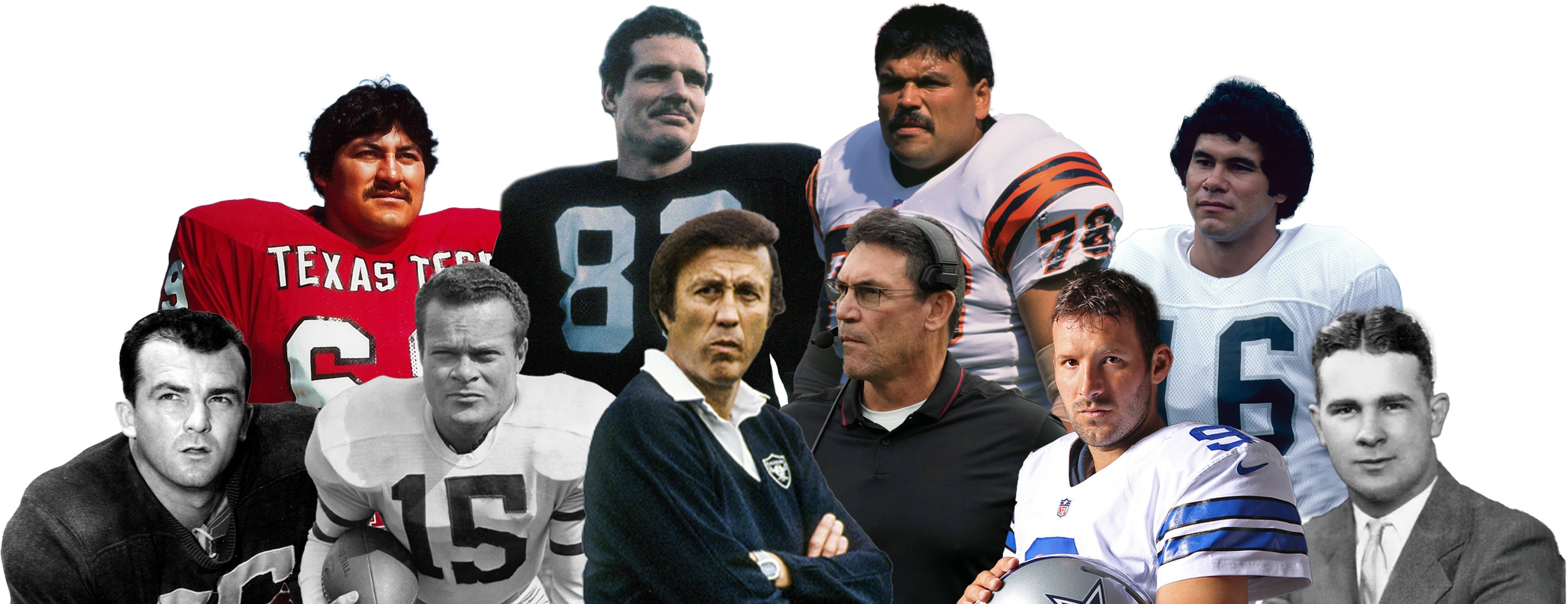 Celebrando a los mejores jugadores, entrenadores y contribuyentes Hispanos en la historia del fútbol americano