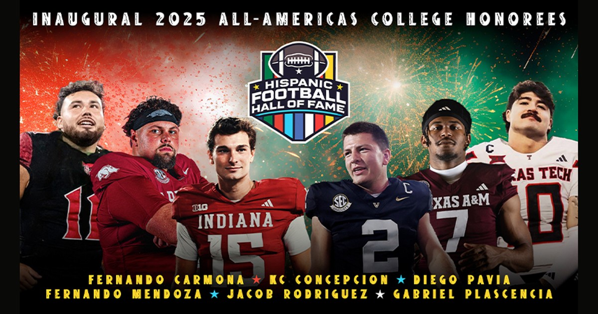 Cover Image for INAUGURAL 2025 HISPANIC FOOTBALL HALL OF FAME COLLEGE ALL-AMERICAS HONOREES ANNOUNCED