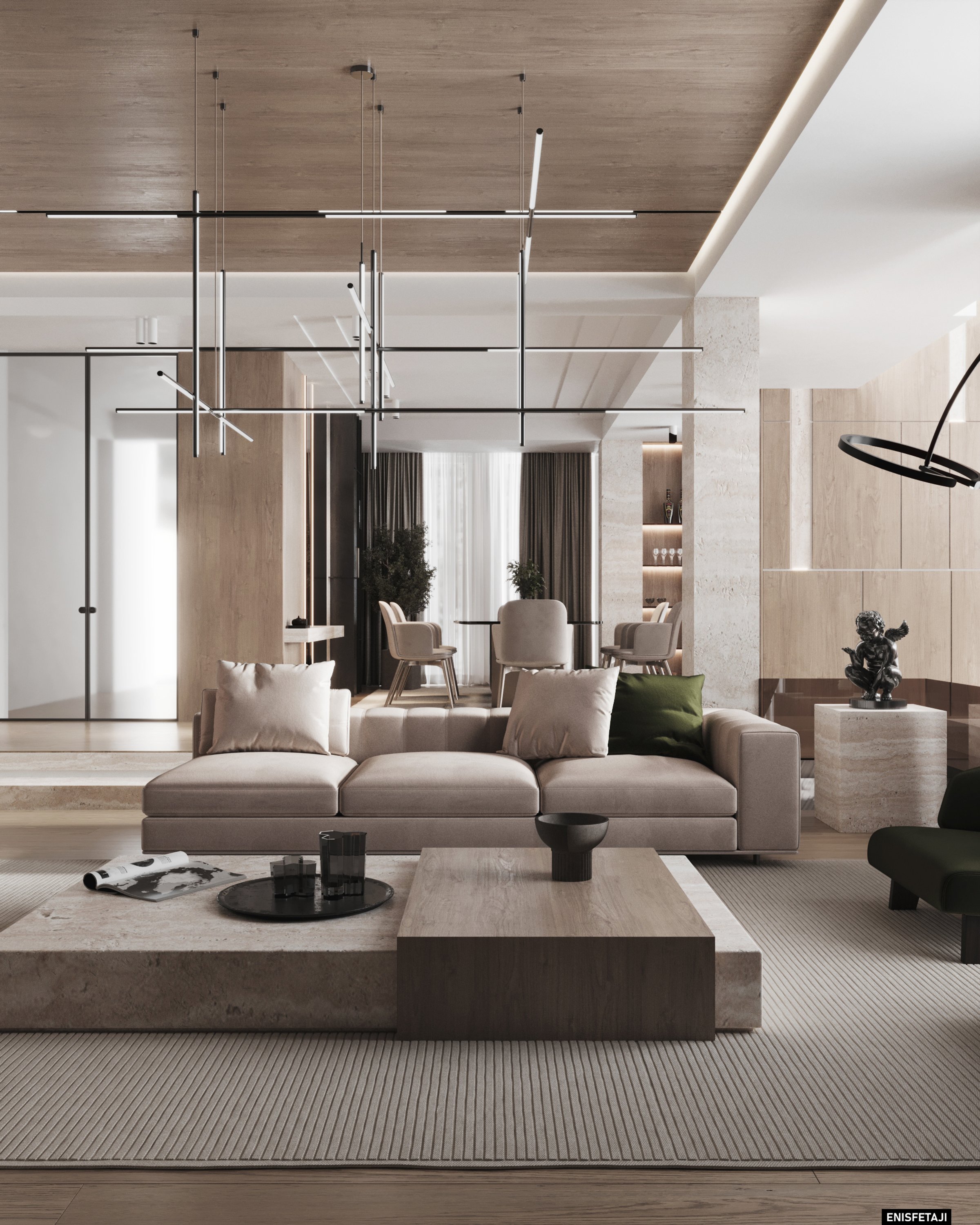 travertine house interior design image