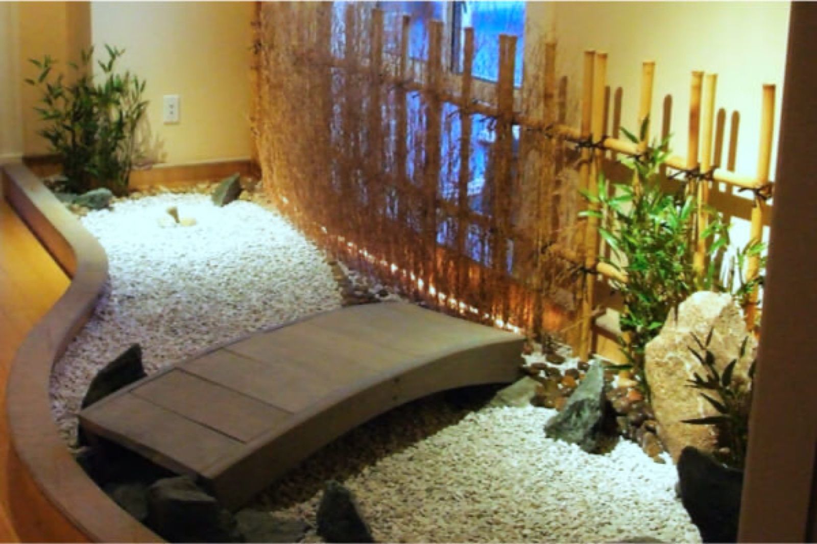 Indoor Japanese stone garden