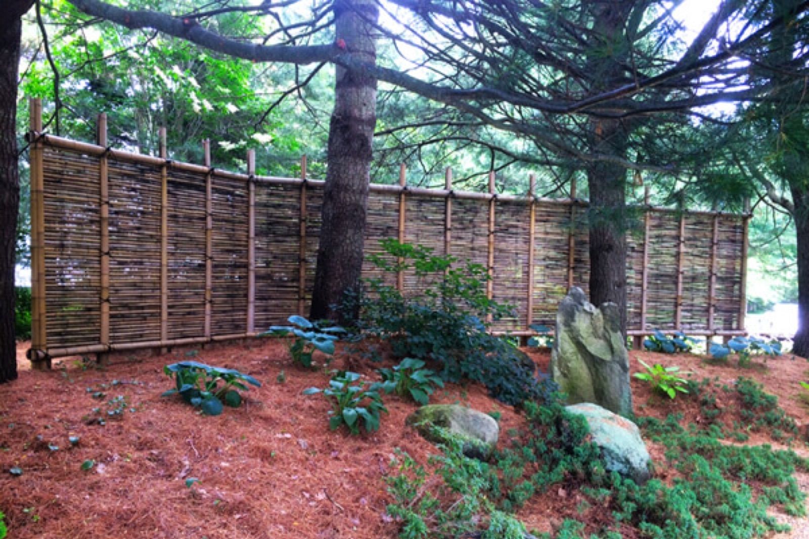 Katsura-gaki bamboo fence, Beverly, MA