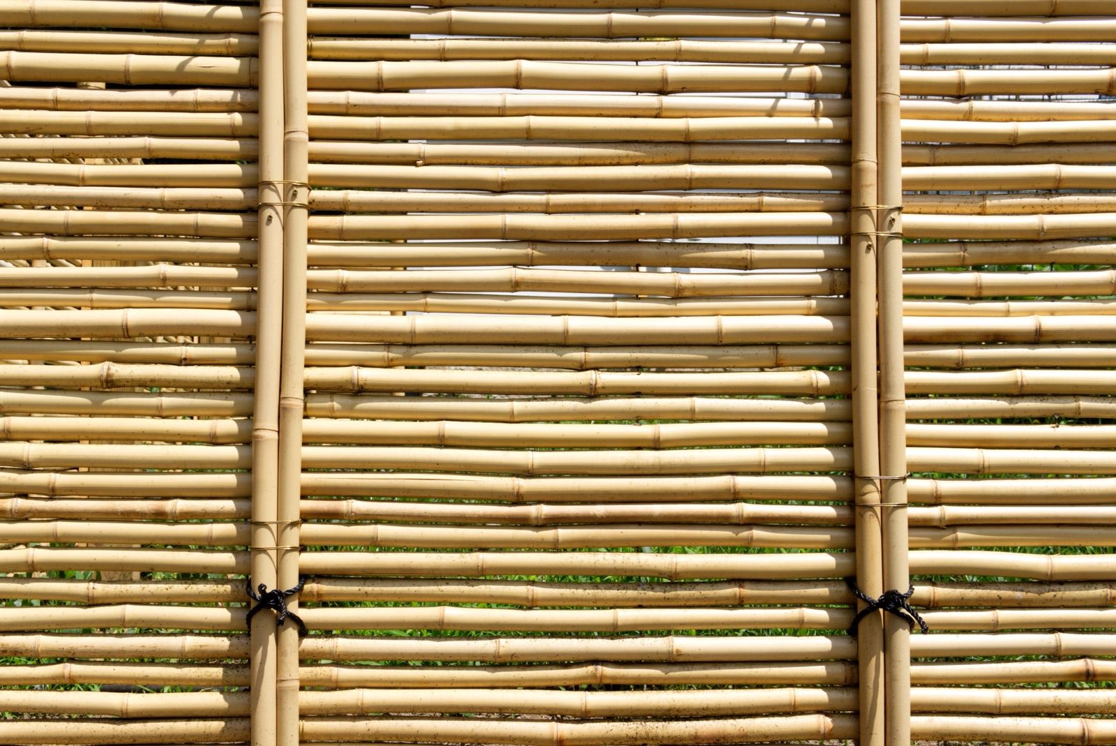 Traditional Japanese bamboo fence at a New England residence