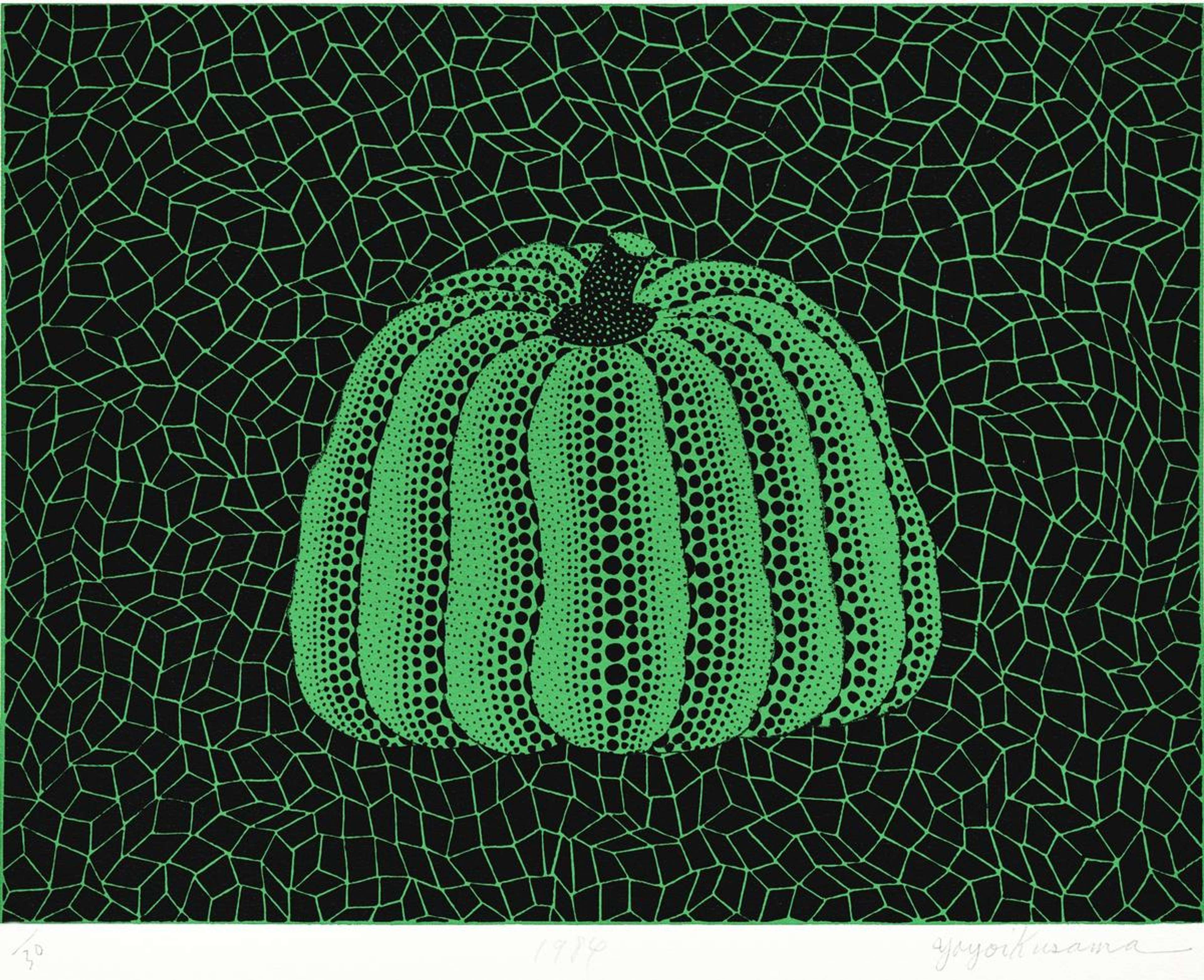 Pumpkin (green) - Signed Print by Yayoi Kusama 1984 - MyArtBroker