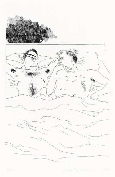 In The Dull Village - Signed Print by David Hockney 1966 - MyArtBroker