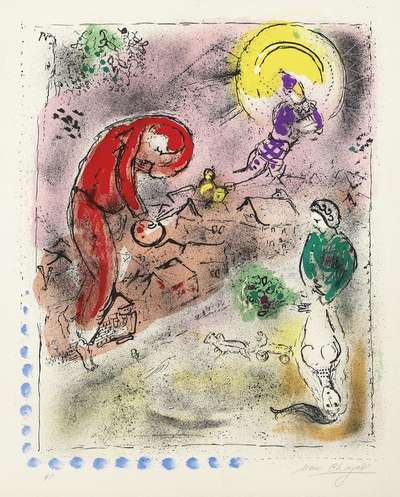 Les Toits - Signed Print by Marc Chagall 1956 - MyArtBroker