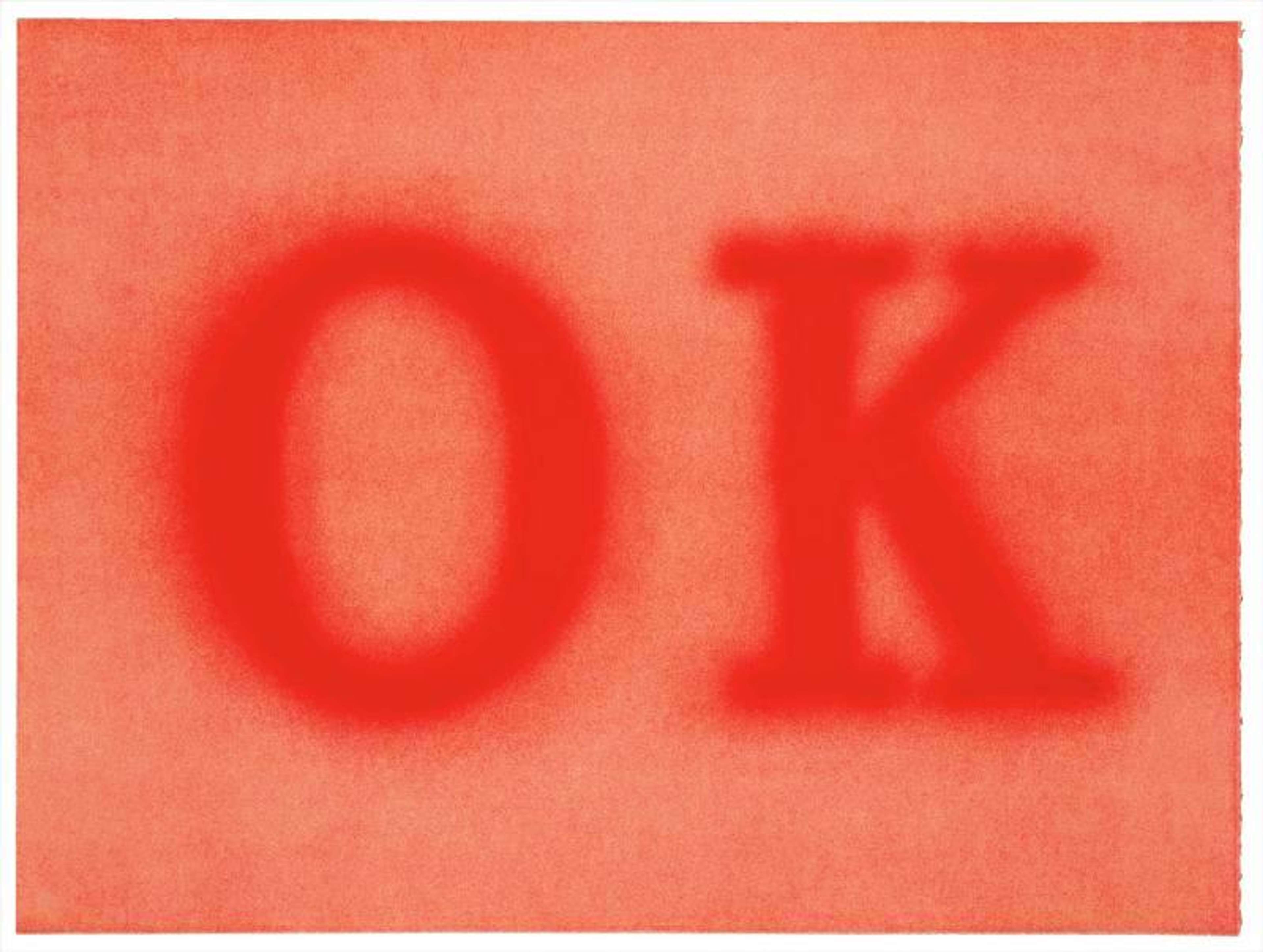 OK (State II) - Signed Print by Ed Ruscha 1990 - MyArtBroker