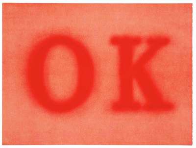 OK (State II) - Signed Print by Ed Ruscha 1990 - MyArtBroker