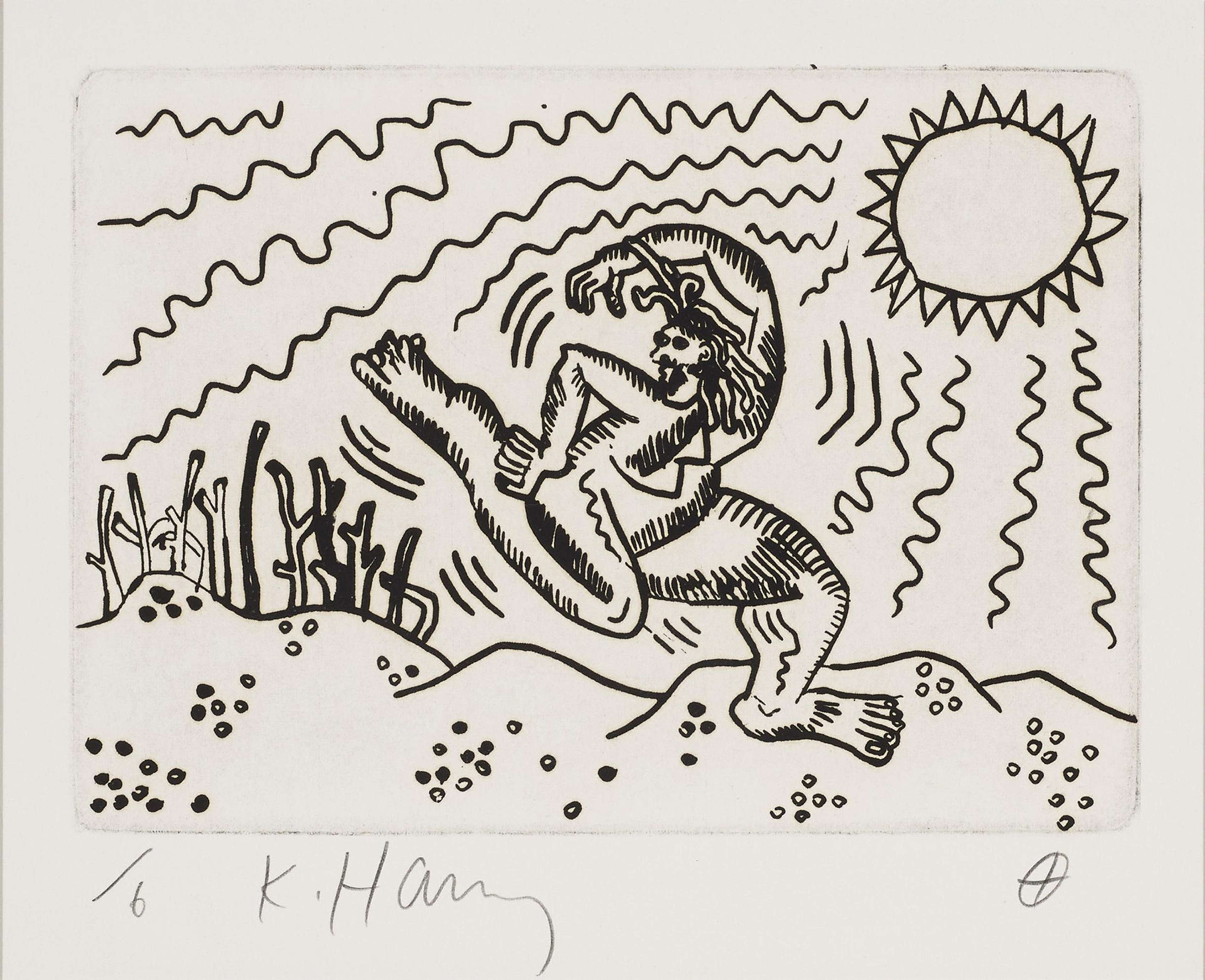 Untitled 1989 - Signed Print by Keith Haring 1989 - MyArtBroker