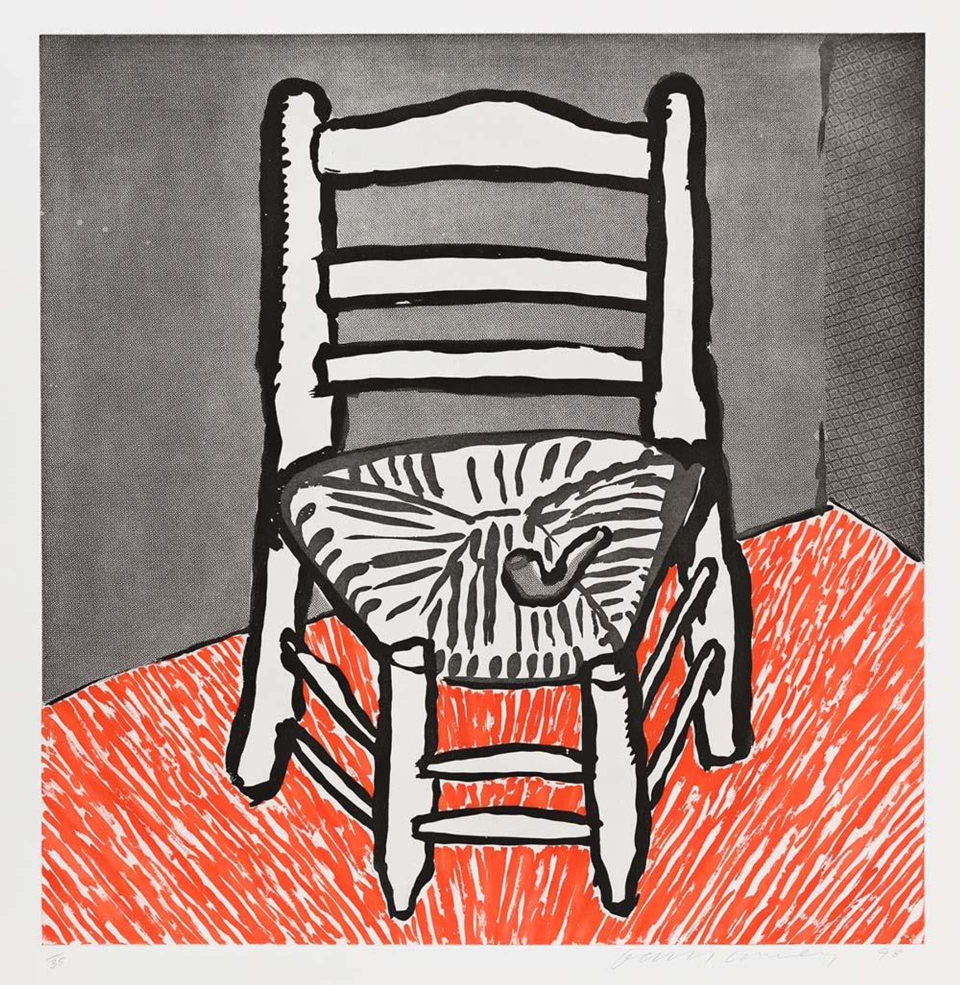 Van Gogh Chair (white) by David Hockney - MyArtBroker