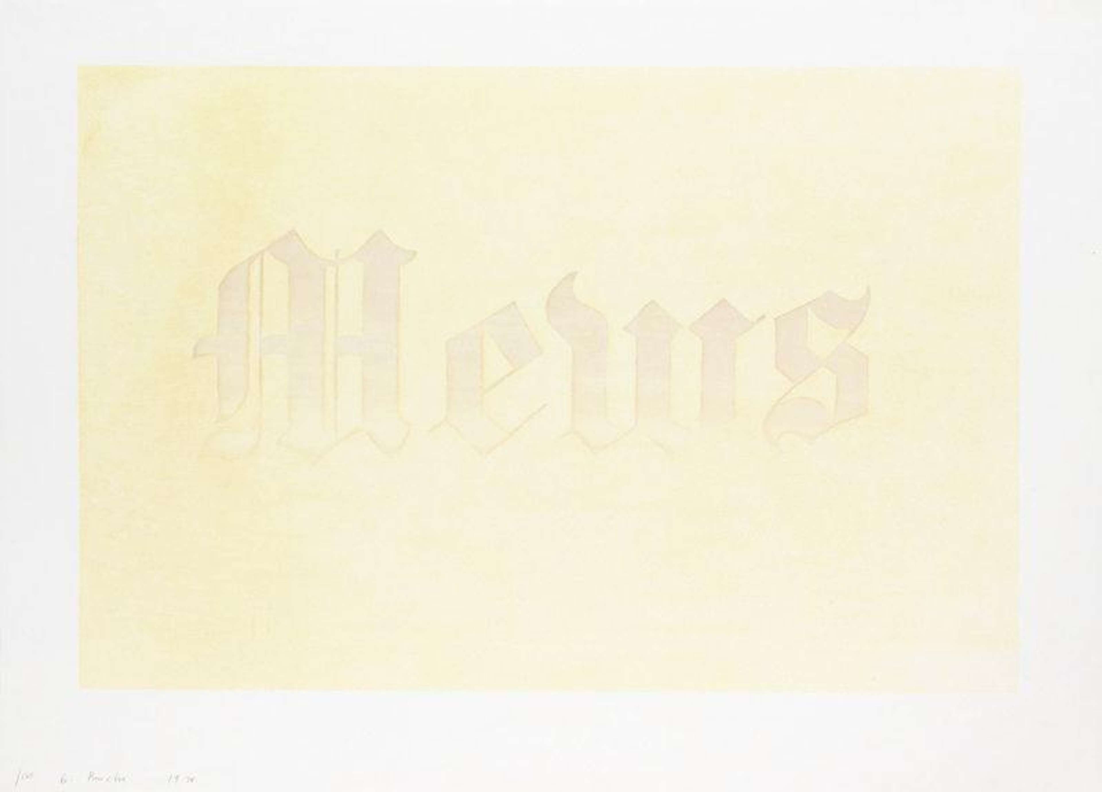 Mews - Signed Print by Ed Ruscha 1970 - MyArtBroker