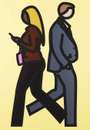 Julian Opie: New York Couple 5 - Signed Print