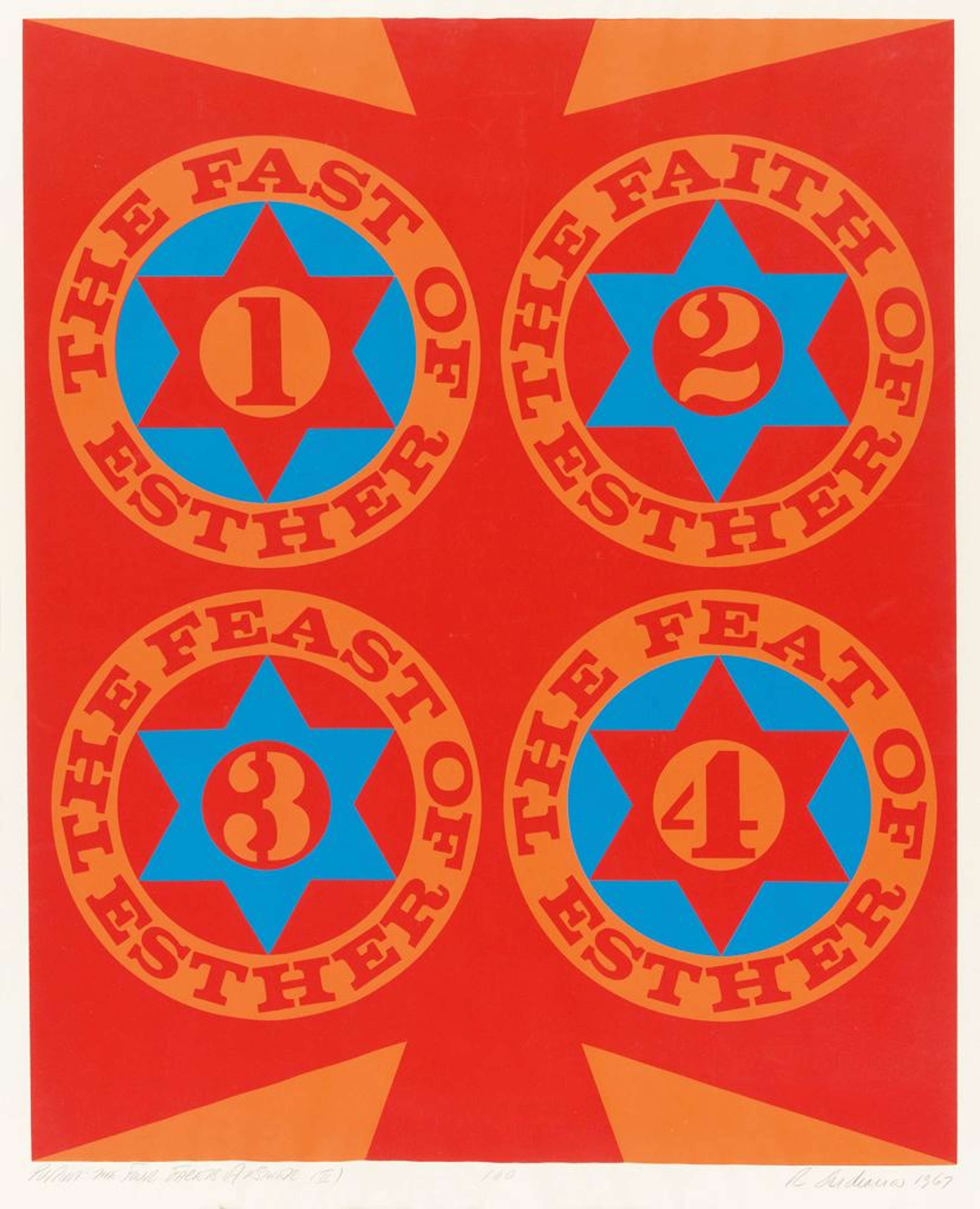 Purim - Signed Print by Robert Indiana 1967 - MyArtBroker