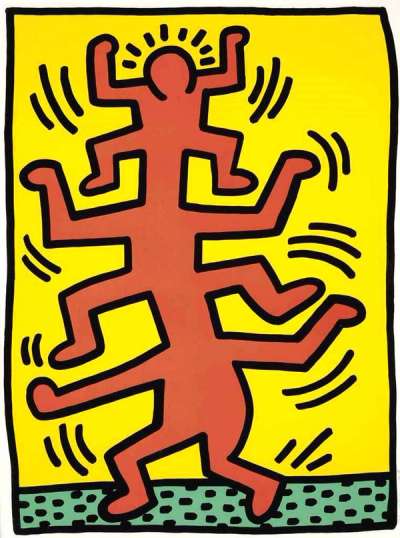 Growing 1 - Signed Print by Keith Haring 1988 - MyArtBroker