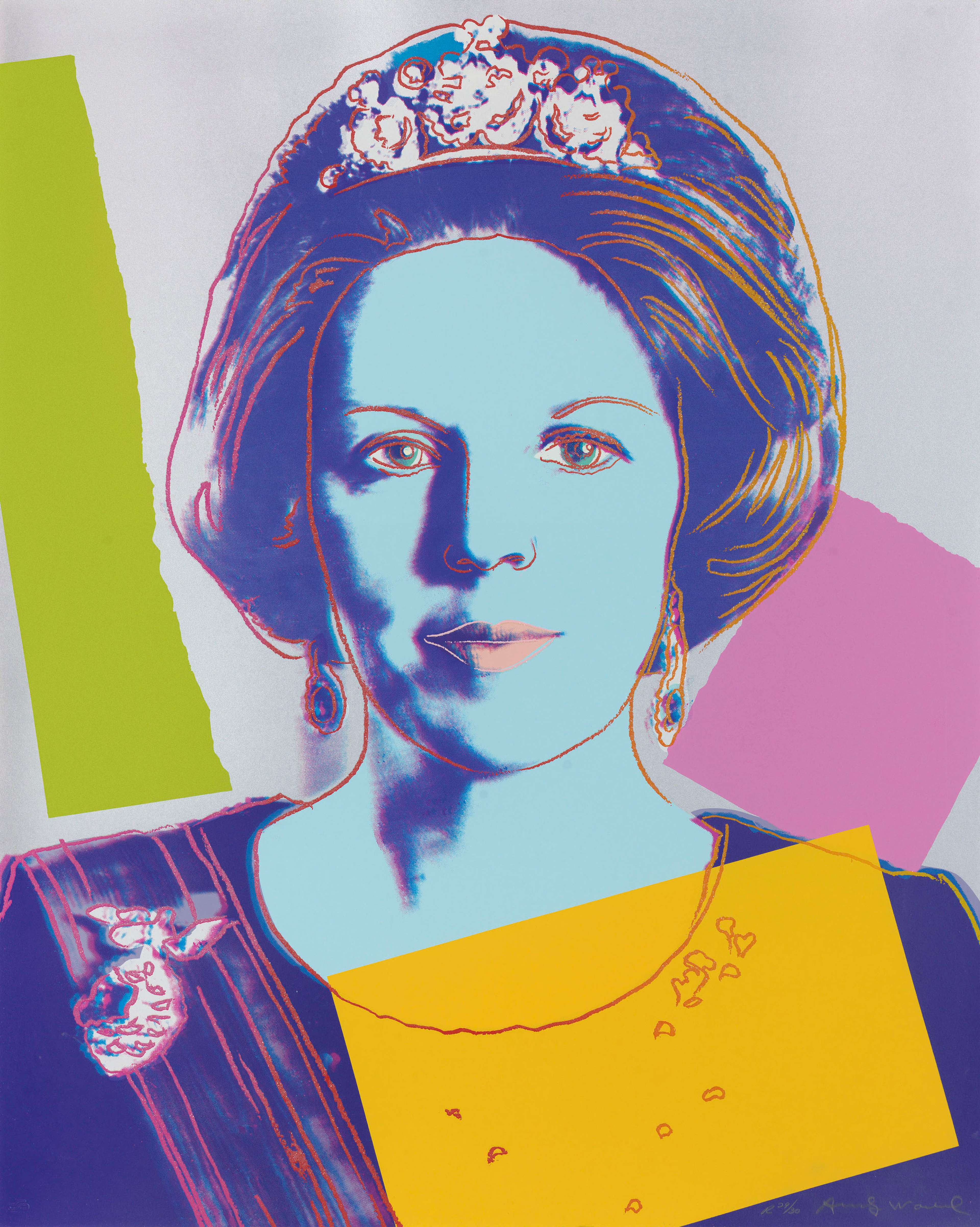 Queen Beatrix Of The Netherlands Royal Edition (F. & S. II.340A) - Signed Print by Andy Warhol 1985 - MyArtBroker