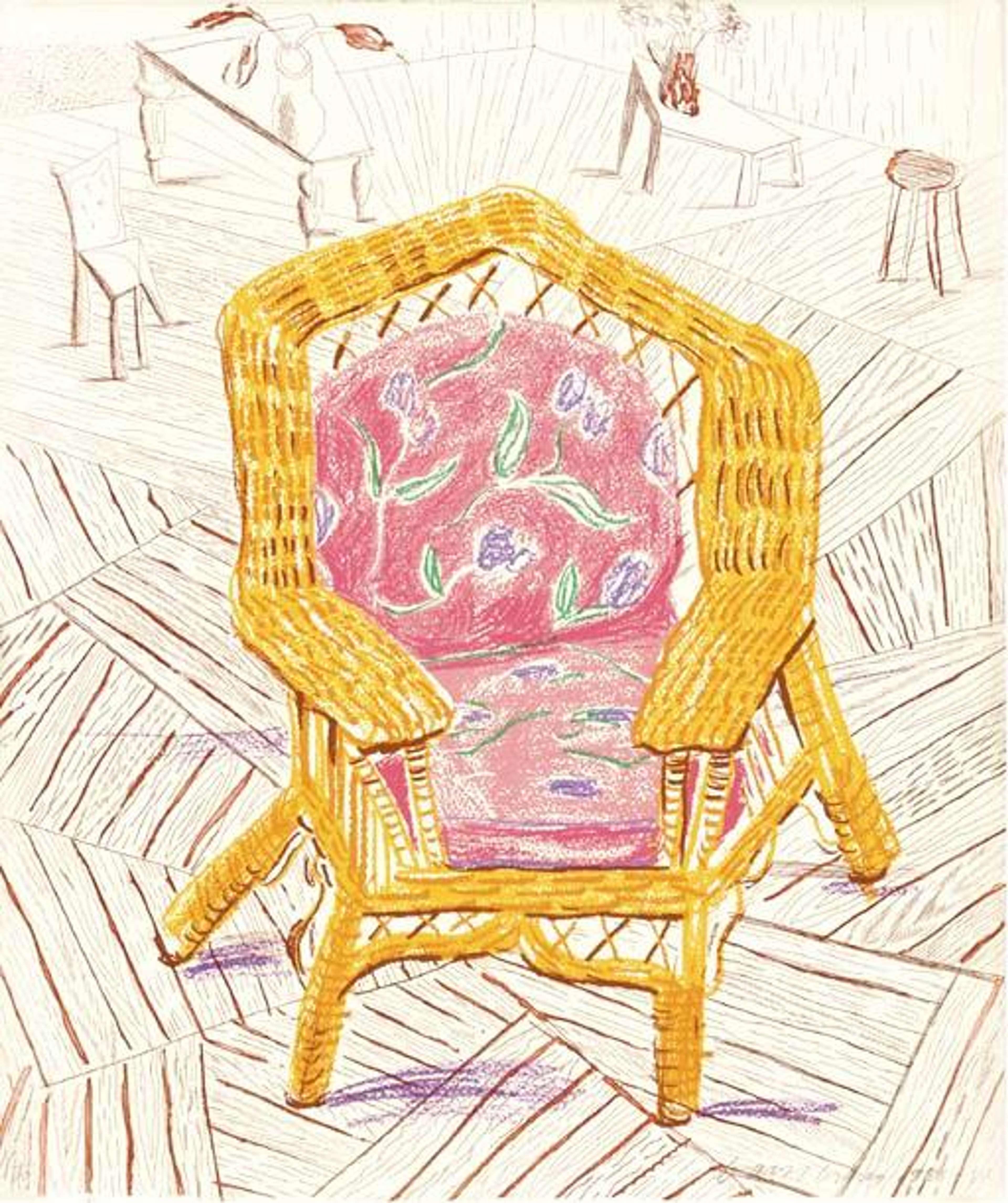 Number One Chair - Signed Print by David Hockney 1986 - MyArtBroker