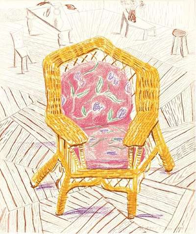 Number One Chair - Signed Print by David Hockney 1986 - MyArtBroker