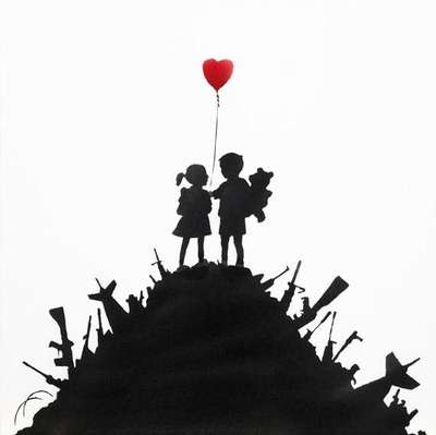 Kids On Guns - Signed Mixed Media by Banksy 2004 - MyArtBroker