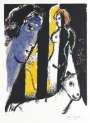 Marc Chagall: Le Profil Bleu - Signed Print