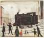 L. S. Lowry: Level Crossing With Train - Signed Print