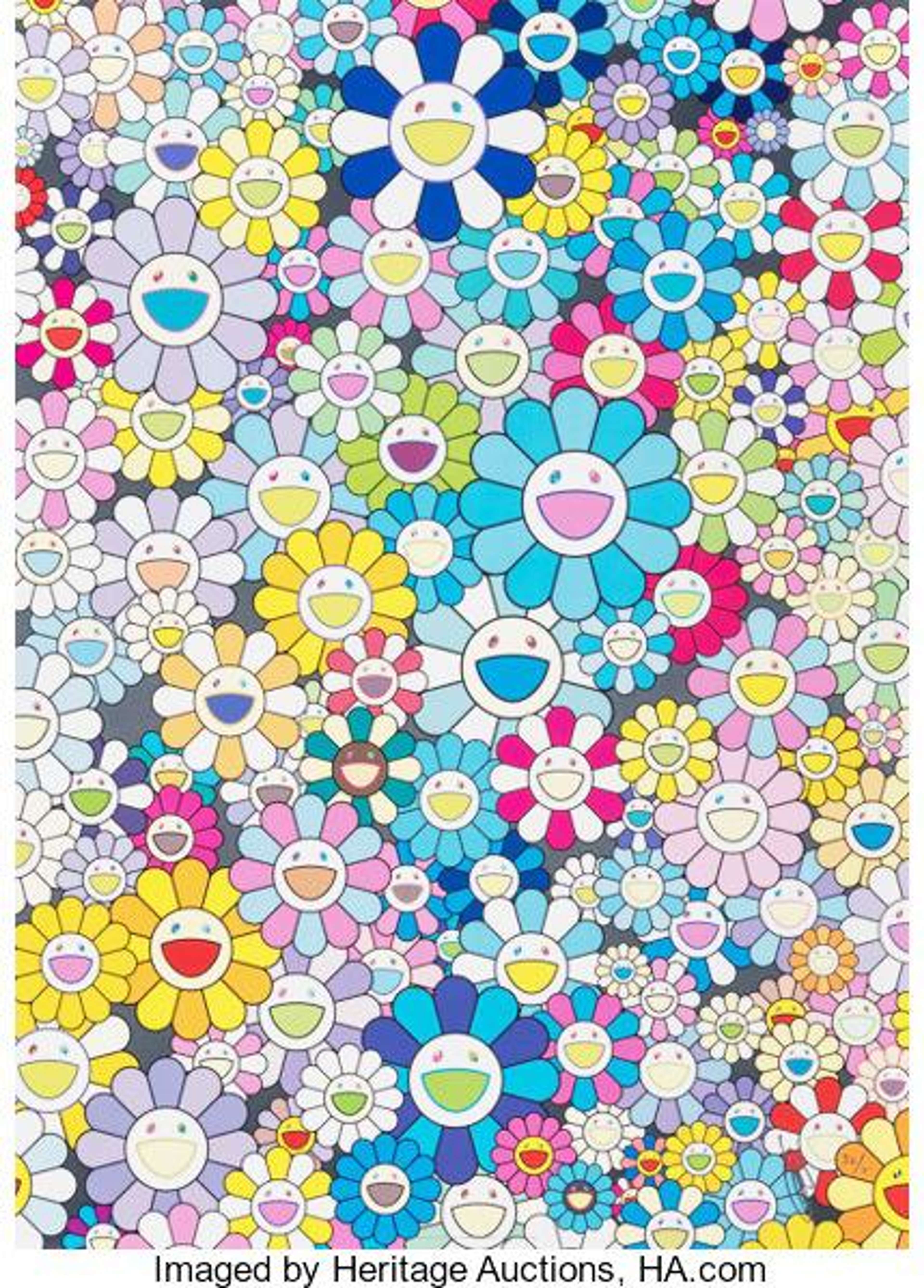 Champagne Supernova (blue) - Signed Print by Takashi Murakami 2013 - MyArtBroker