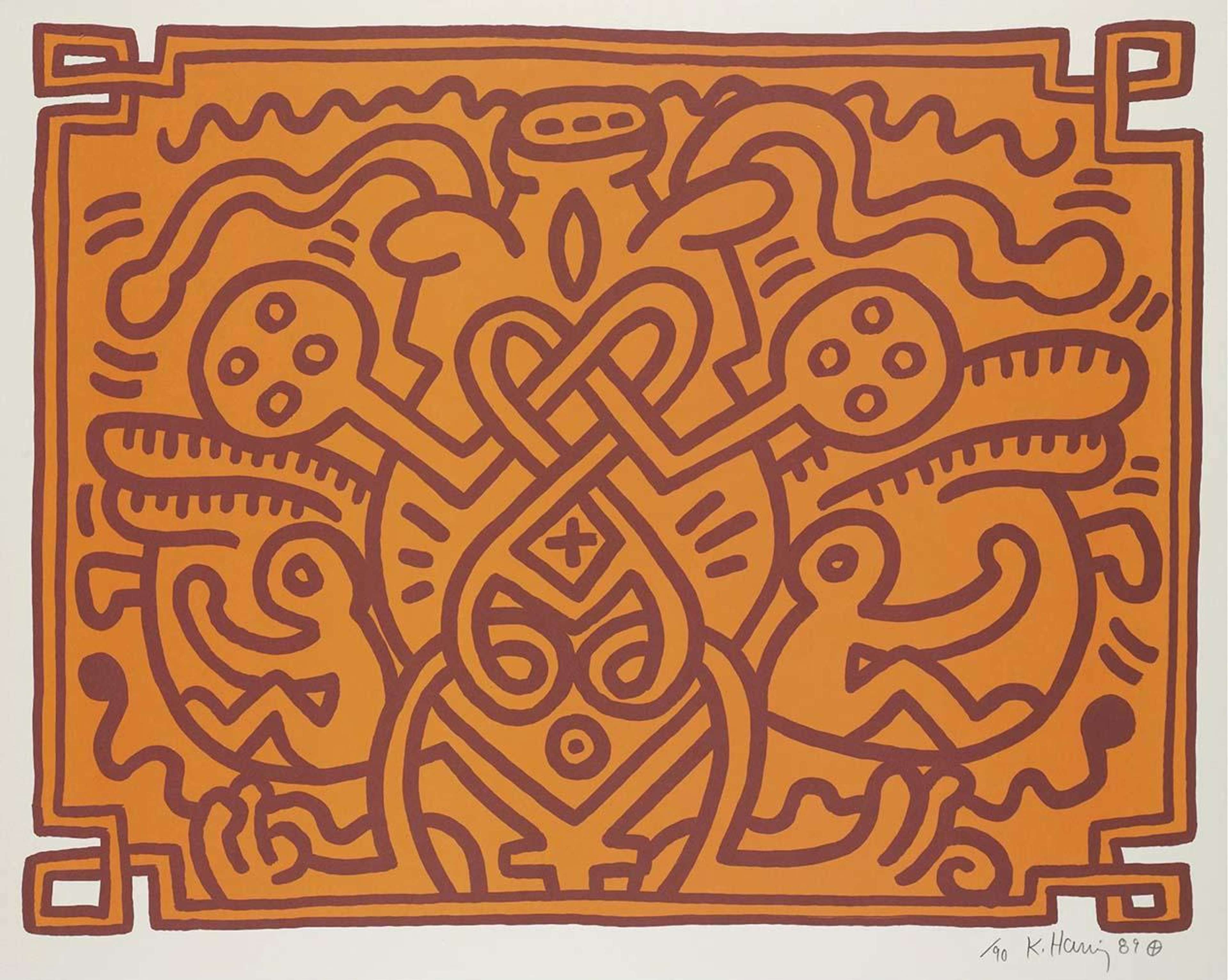 Chocolate Buddha 4 by Keith Haring