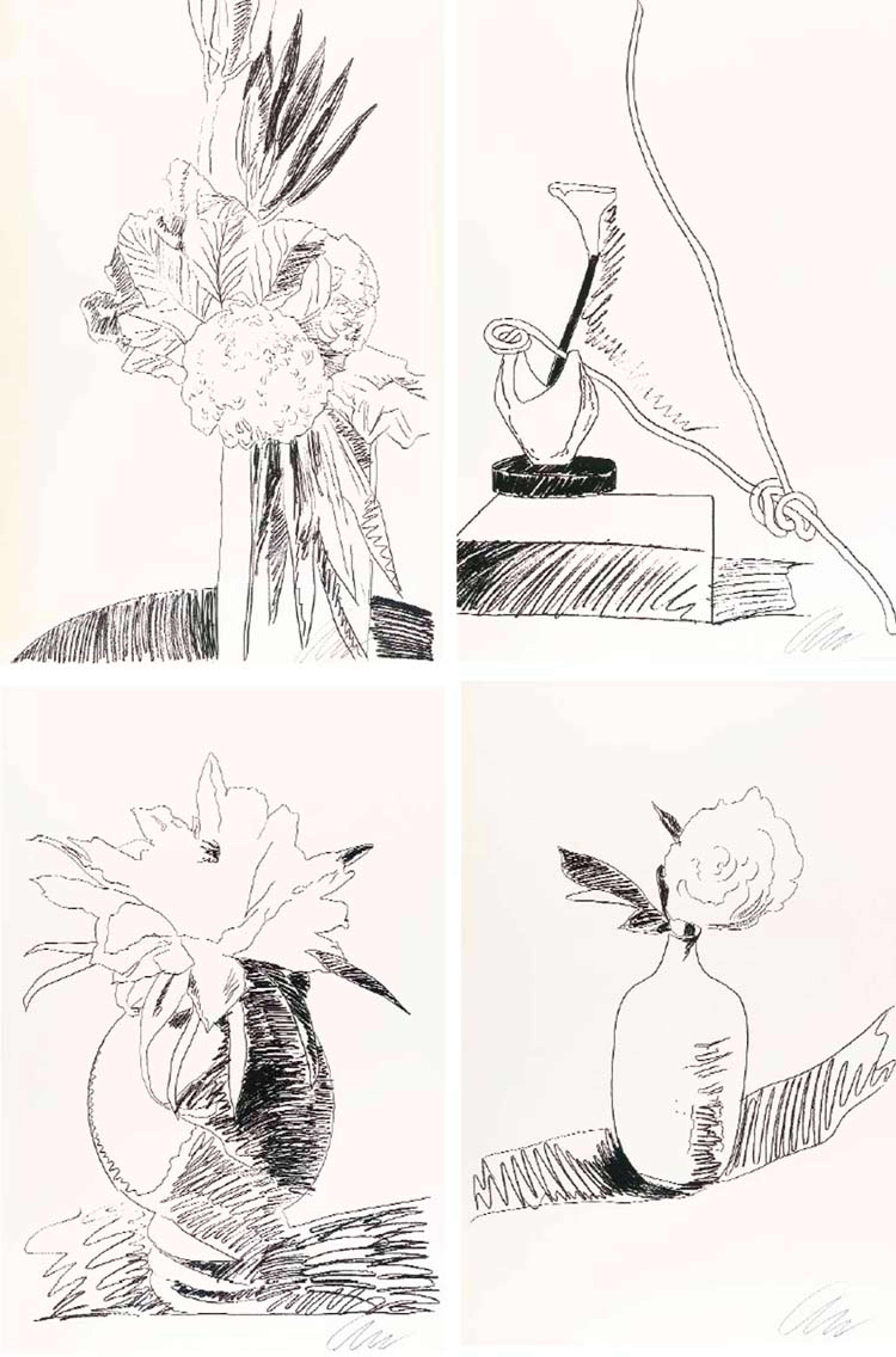 Flowers (black and white) (F. & S. II.100-109) (complete set) - Signed Print by Andy Warhol 1974 - MyArtBroker