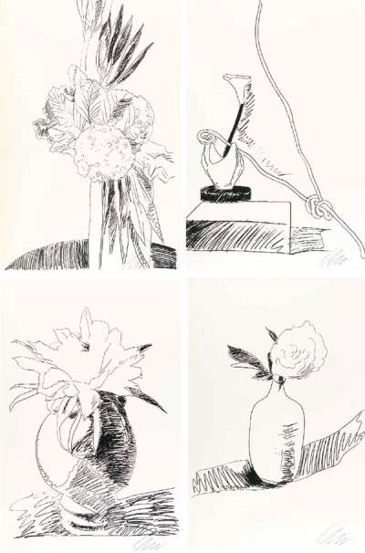 Flowers (black and white) (F. & S. II.100-109) (complete set) - Signed Print by Andy Warhol 1974 - MyArtBroker
