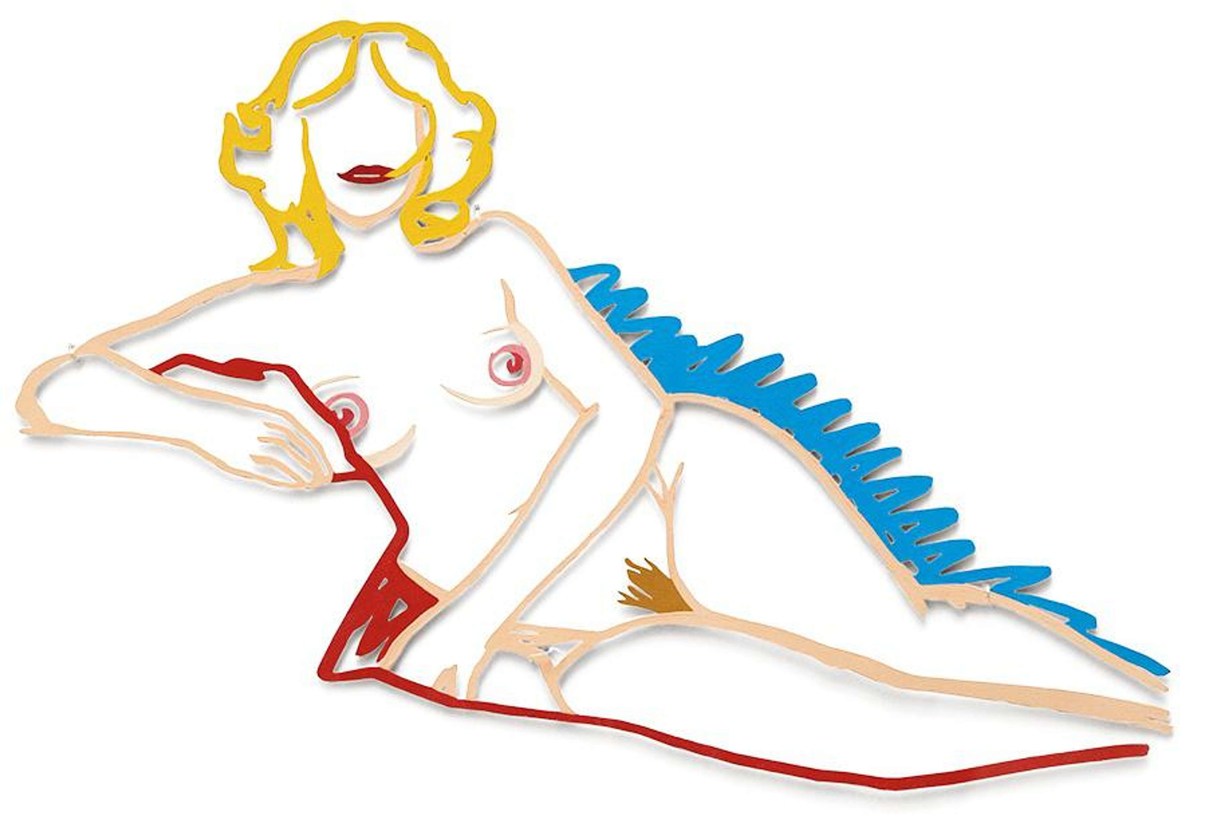 Rosemary Lying On One Elbow - Signed Mixed Media by Tom Wesselmann 1989 - MyArtBroker