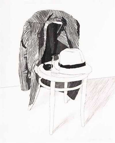 Panama Hat On A Chair With Jacket - Signed Print by David Hockney 1972 - MyArtBroker