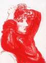 David Hockney: Red Celia - Signed Print
