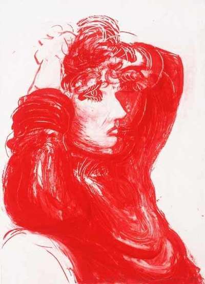 Red Celia - Signed Print by David Hockney 1984 - MyArtBroker