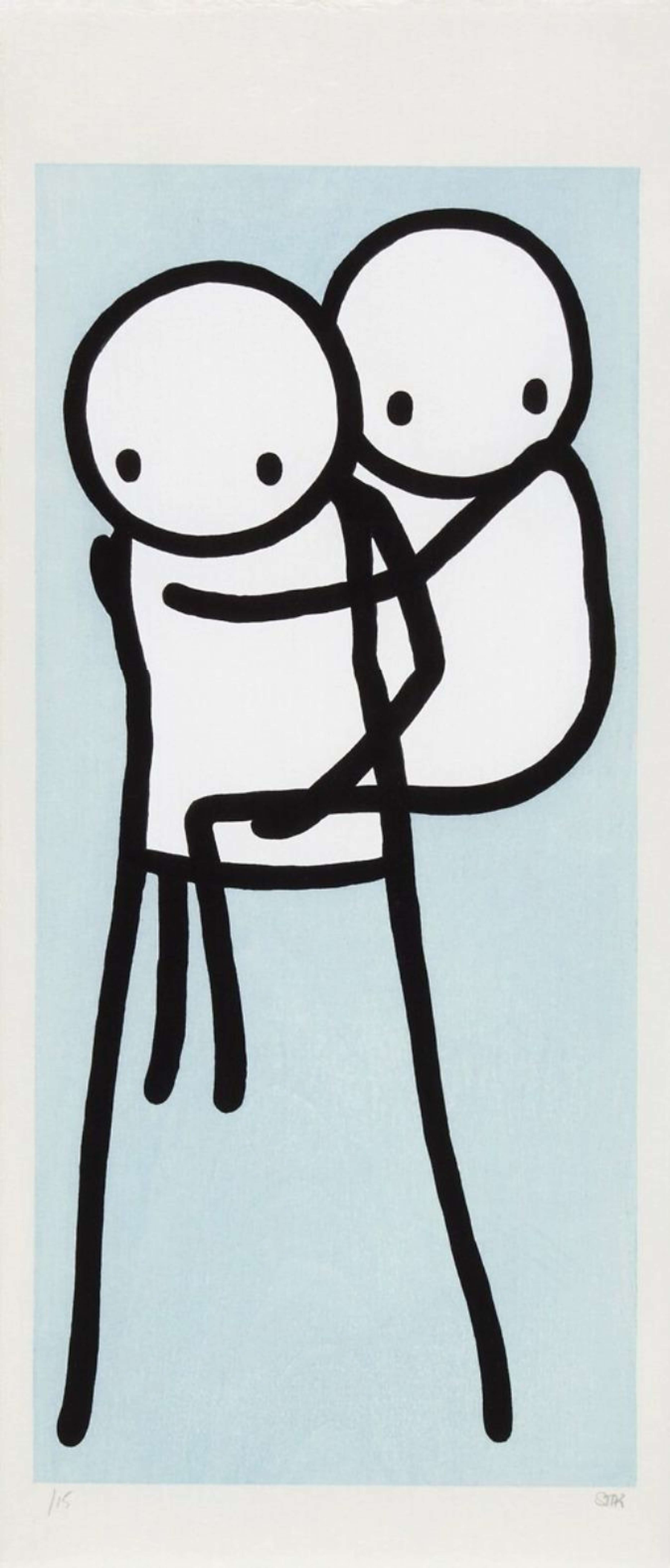 Onbu (blue) - Signed Print by Stik 2013 - MyArtBroker