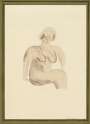 David Hockney: Picture of A Simple Framed Traditional Nude Drawing - Signed Print