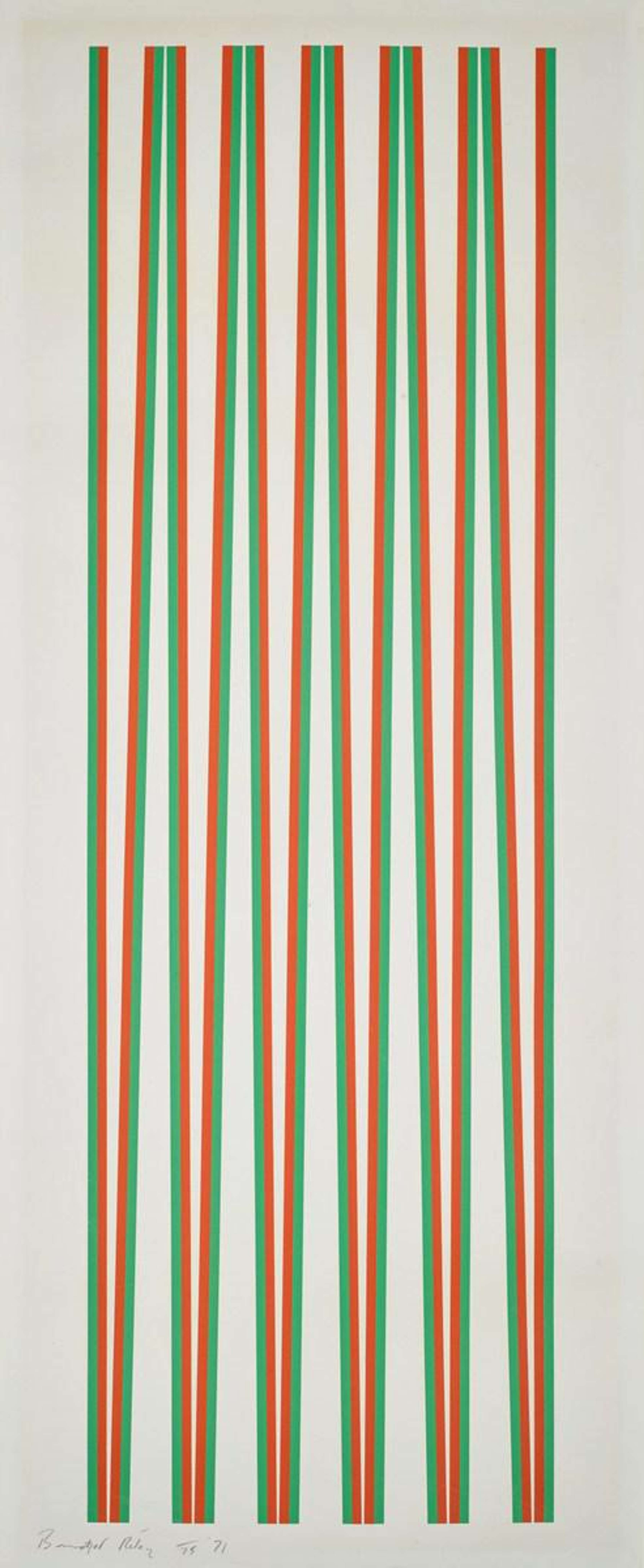 Elongated Triangles 2 - Signed Print by Bridget Riley 1971 - MyArtBroker