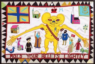 Hold Your Beliefs Lightly - Embroidery by Grayson Perry 2011 - MyArtBroker