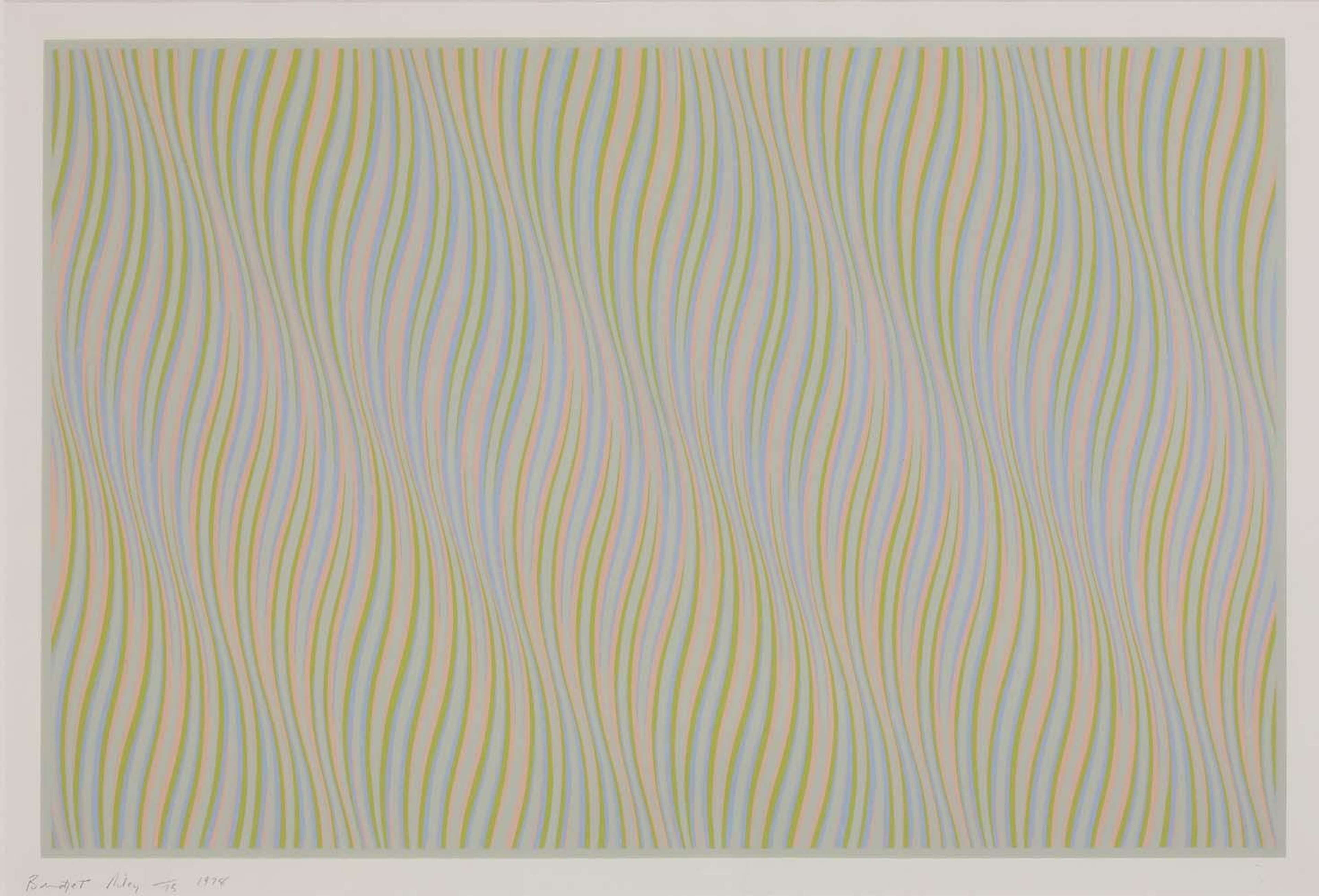 Untitled (blue) by Bridget Riley