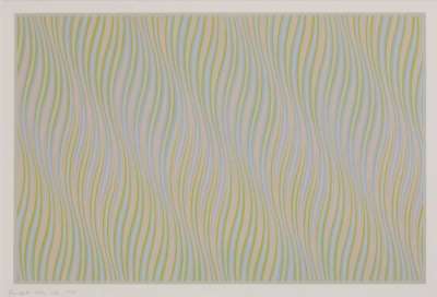 Untitled (blue) - Signed Print by Bridget Riley 1978 - MyArtBroker