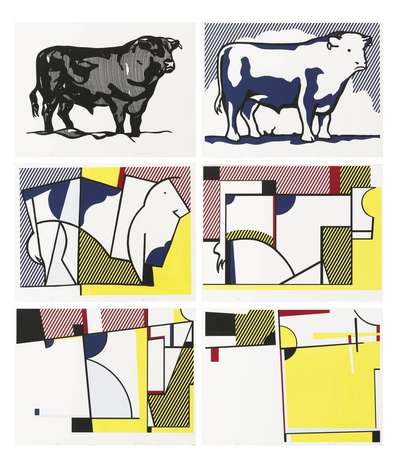 Bull (complete set) - Signed Print by Roy Lichtenstein 1973 - MyArtBroker